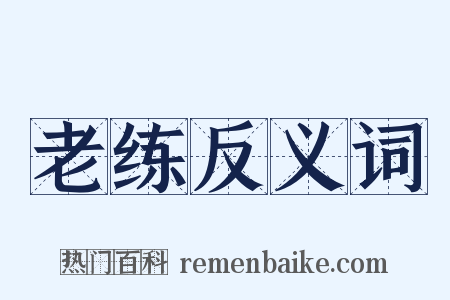老练反义词是什么意思的图片